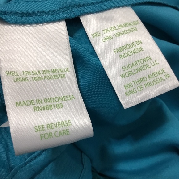 LILLY PULITZER ALFIE Silk Long Sleeve Belted Romper Dress in Teal Bay XS - Picture 9 of 12